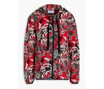 Printed shell hoded jacket - Red