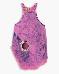 Marques ' Almeida Embellished tie-dyed denim tank - Pink Pink