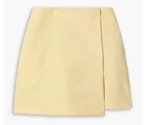 Harvey skirt-effect twill shorts - White