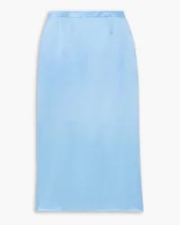 Loulou Studio Caspian silk-satin midi skirt - Blue Blue