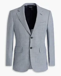 Dunhill Houndstooth wool and mohair-blend blazer - Blue Blue