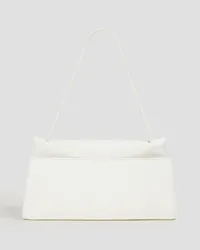 Elleme Papillon long pebbled-leather shoulder bag - White White