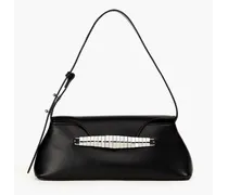 Eva Baguette embellished leather shoulder bag - Black