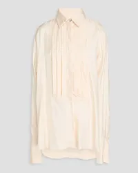 Jil Sander Oversized pintucked twill shirt - White White