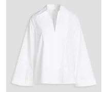 Edina cotton-poplin blouse - White