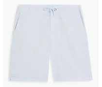 Sergio cotton-blend twill drawstring shorts - Blue