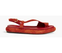 Lisbon suede platform sandals - Red