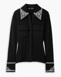 Proenza Schouler Embroidered stretch-knit shirt - Black Black