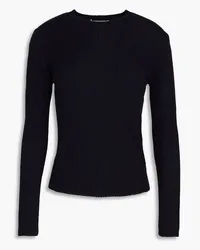 Vince Ribbed wool and cashmere-blend sweater - Blue Blue