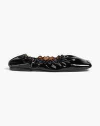 REJINA PYO Patent-leather ballet flats - Black Black