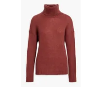 Remi mohair-blend turtleneck sweater - Brown