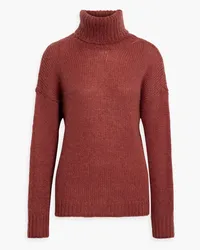 Iris & Ink Remi mohair-blend turtleneck sweater - Brown Brown