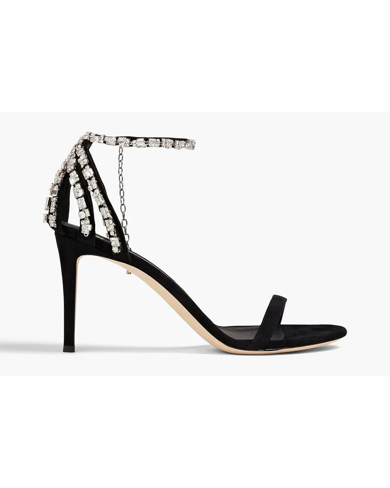 Giuseppe Zanotti Adele Crystal embellished suede sandals - Black Black