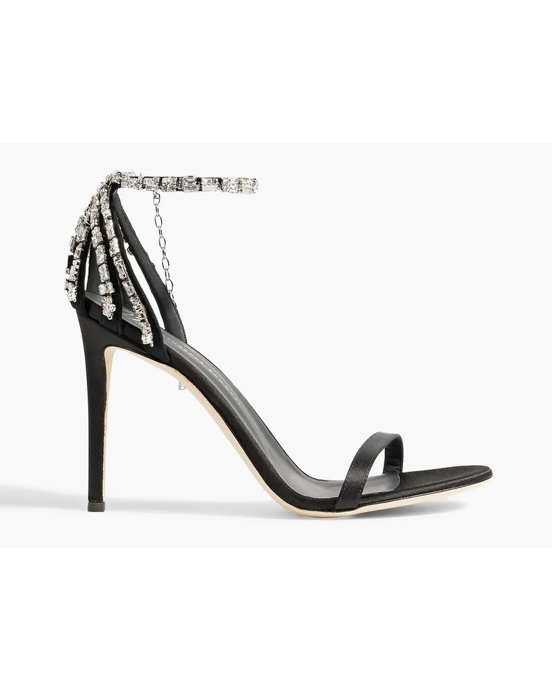 Giuseppe Zanotti Adele Crystal embellished suede sandals - Black Black