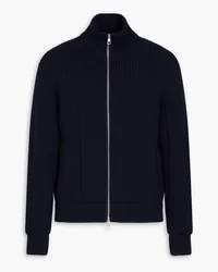 Dunhill Ribbed wool-blend zip-up jacket - Blue Blue