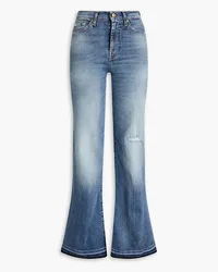 7 for all mankind Modern Dojo distressed faded high-rise flared jeans - Blue Blue