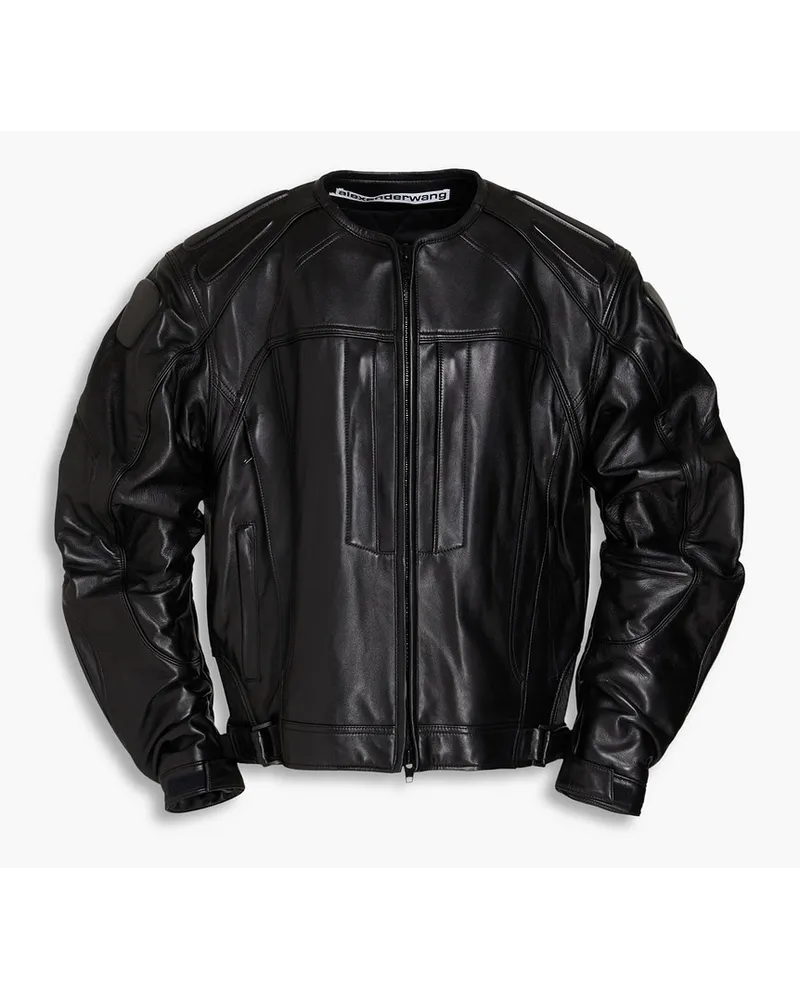 Alexander Wang Leather bomber jacket - Black Black