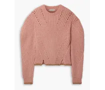 Lorena ribbed alpaca-blend sweater - Pink