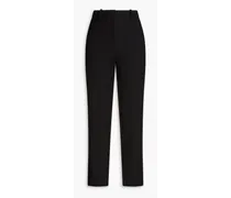 Cinley cotton-twill tapered pants - Black