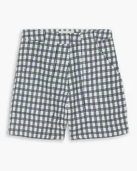 Lisa Marie Fernandez Checked cotton-blend bouclé-jacquard shorts - Blue Blue