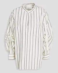 3.1 phillip lim Striped cotton-blend poplin shirt - White White