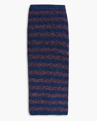 Rag & Bone Marled pointelle-knit midi skirt - Blue Blue