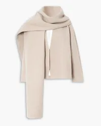 BOUGUESSA Tamuna wool-blend jacket and scarf - Neutral Neutral