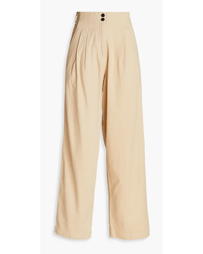 By Malene Birger Baharissa cotton-twill tapered pants - Neutral Neutral