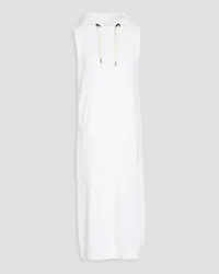 Brunello Cucinelli Bead-embellished ribbed cotton midi dress - White White