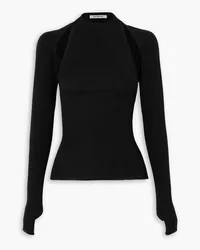 Peter Do Convertible halterneck merino wool and silk-blend top - Black Black