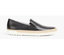 Leather slip-on sneakers - Black