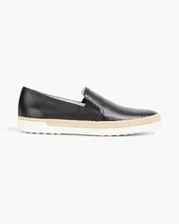 TOD'S Leather slip-on sneakers - Black Black