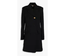 Wool-crepe coat - Black
