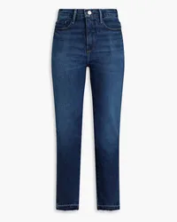 Frame Denim Le Sylvie cropped high-rise straight-leg jeans - Blue Blue