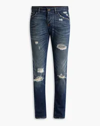 Dolce & Gabbana Skinny-fit distressed denim jeans - Blue Blue