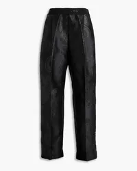 Stine Goya Ciara metallic fil coupé wide-leg pants - Black Black