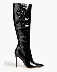 Gianvito Rossi Avril patent-leather knee boots - Black Black