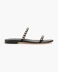 Stuart Weitzman Ameliese embellished suede sandals - Black Black