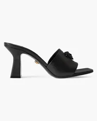 Versace Logo-embellished leather mules - Black Black