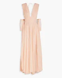 Maria Lucia Hohan Cutout Plissé silk-georgette gown - Pink Pink