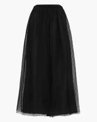 RED Valentino Gathered point d'esprit midi skirt - Black Black