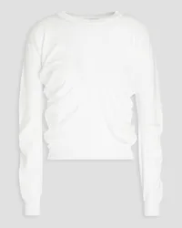 Maison Margiela Ruched cotton sweater - White White