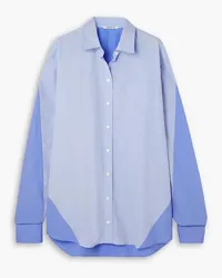 Peter Do Paneled cotton-poplin shirt - Blue Blue