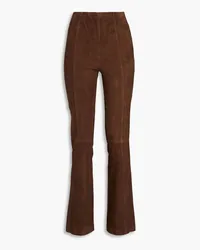 ROTATE Birger Christensen Suede flared pants - Brown Brown