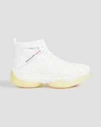 Alexander Wang A1 mesh and leather high-top sneakers - White White