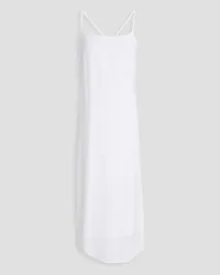 Melissa Odabash Primrose lace-up crepe midi dress - White White