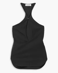 ATTICO Emma cutout cotton-jersey tank - Black Black