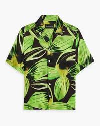 Louisa Ballou Printed silk shirt - Green Green