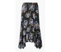Floral-print stretch-jersey maxi skirt - Black