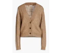 Oversized cable-knit cardigan - Neutral